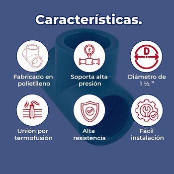 Tee Tuboplus Rotoplas 1¼ pulg para Instalaciones Hidráulicas