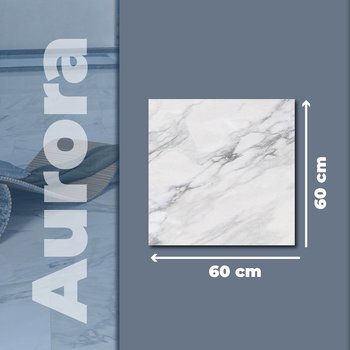 Piso Tipo Mármol Aurora Bianco Daltile 60x60 cm Rectificado