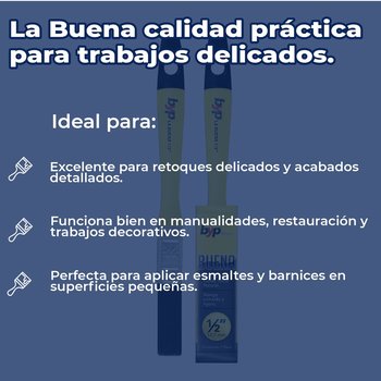Brocha Byp de cerda natural La Buena ½” pulgada