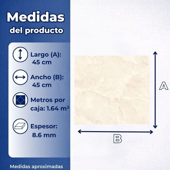 Piso Navia beige Daltile 45x45 cm GZ35