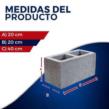 Block pesado 20X20X40 CM