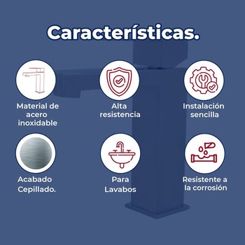 Llave Mezcladora Monomando Para Lavabo Rugo Sin Chapetón