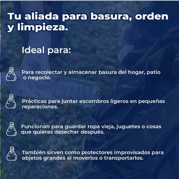 Bolsa de Basura Biorollo Virutex 80X110 CM 10 PZA