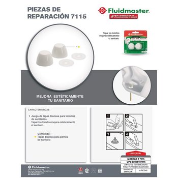 Kit Tapas Color Blanco Pernos Sanitarios