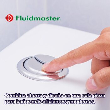 Botón Premium Cromado de Descarga Dual Para WC 58mm Fluidmaster