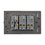 Placa 2 Apagadores Sencillos 1 Contacto Lucek Flat Plata
