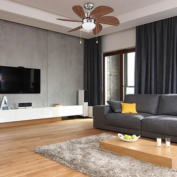 Ventilador Tramontana Cromo 30 Pulgadas Control Cadena
