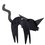 Figura decorativa mascota Black Cat 34 cm