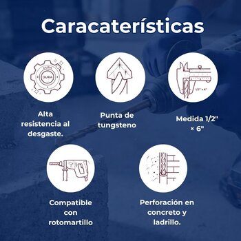 Broca Concreto Truper ½ x 6 pulg