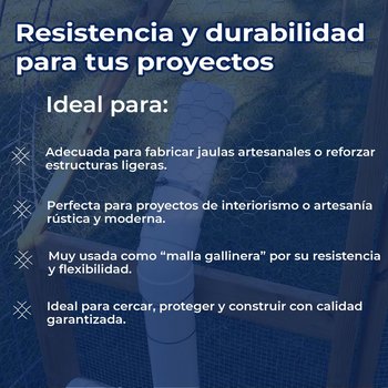 Malla Hexagonal DeAcero 0.90 x 45 Calibre 23 (Precio por metro)