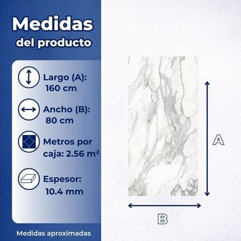 Piso Loria Blanco Daltile Rectificado 80X160 2.56 M2