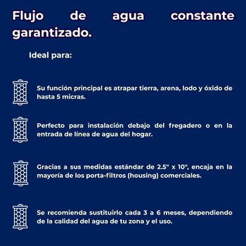 Cartucho Polipropileno Osmosis 2.5 x 10 5 micras
