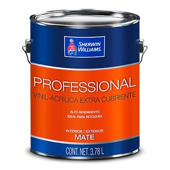 Pintura Vinil Acrílica Mate Professional Blanco 3.78L