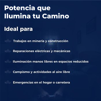 LINTERNA LED MINERO RECARGABLE 180 LM