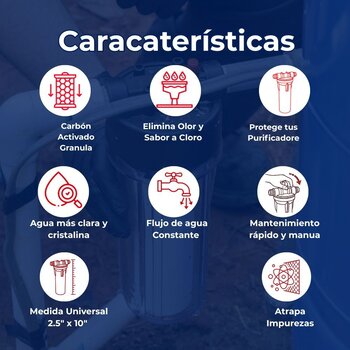 Cartucho Carbón Activado Granular Osmosis 2.5 x 10 Purikor