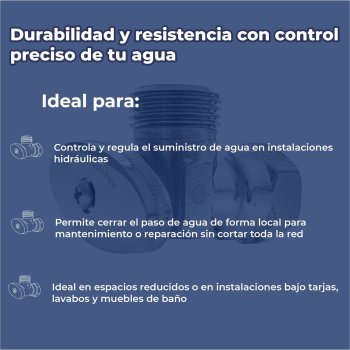 Llave de Control Angular Fluidmaster 1/4 de Vuelta 1/2 x 1/2"