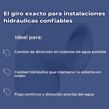 Codo PVC Hidráulico Cedula 40 90 x 38 mm
