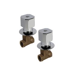 Válvula de Empotrar Roscable Bronce Rugo C/Chapetón