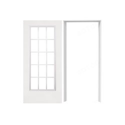 Paquete Puerta Lamina 9 Luces 80X2.10 MT Con Marco Metalico