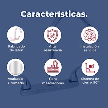 Llave Mezcladora 8" al Piso Para Fregadero Rugo Maneral Géminis