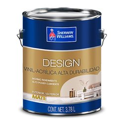 Pintura Vinil Acrílica Mate Design Blanco 3.78L Pintura Vinil Acrílica Mate Design Blanco 3.78L