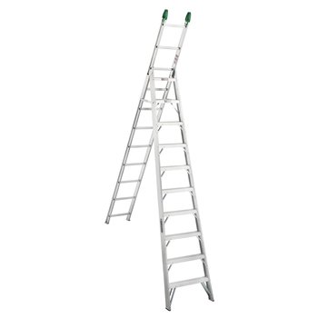 Escalera Aluminio Cuprum Convertible 21 Peldaños