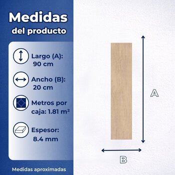 Piso Beige Timberwood Daltile 20X90 1.81 M2 GTW1