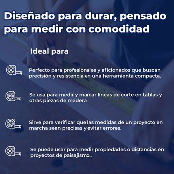 Cinta de Medir Truper Flexómetro Gripper Contra Impactos 5 MTS