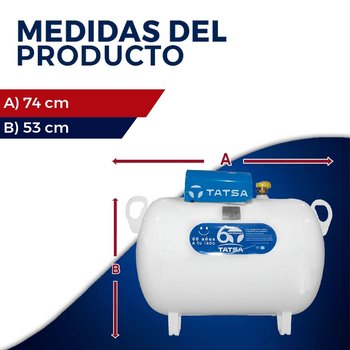 Tanque de gas estacionario 120 LTS tatsa