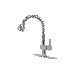 MEZCLADORA FREGADERO 8" AL PISO MAN CUADRADO CROMO