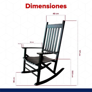 Silla Mecedora Madera Negro