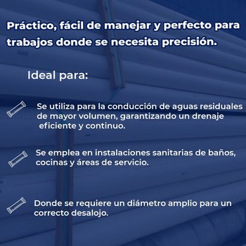 Tubo Sanitario PVC Norma 75 mm 3 x 1 m Advance