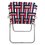 SILLA JARDIN PLEGABLE ENTRAMADO ROJO Y BLANCO