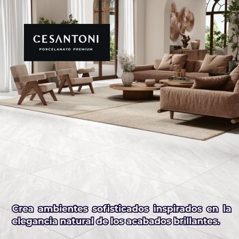 Piso Mutina Perlino Cesantoni Rectificado 80X160 2.56 M2