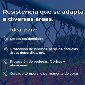Malla Ciclónica Forrada DeAcero 1.25 x 20 M Calibre 12.5