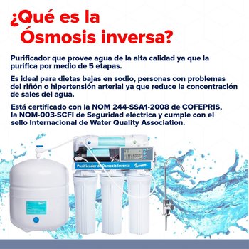 Filtro Purificador De Agua Osmosis Inversa Rotoplas