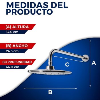 Regadera Redonda Multichorro 10 pulg Cromo H-3302