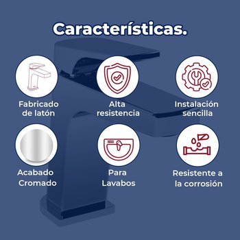 Llave Monomando Para Lavabo Bajo Helvex Linea Quadratta