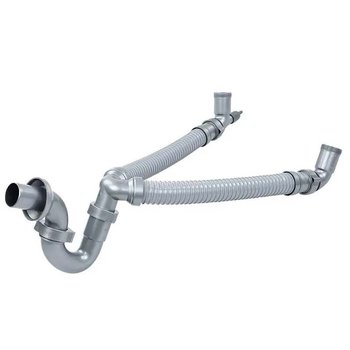 Trampa Fregadero Doble Tarja Flexible Coflex