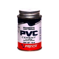 Pegamento PVC Presto 118 ml 1/8 l