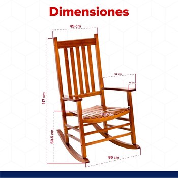Silla Mecedora Madera Natural