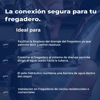 Céspol para fregadero con registro Helvex Cromo TV-030