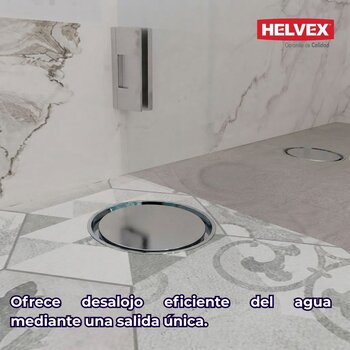 Coladera boca Helvex desagüe Redondo 24HL