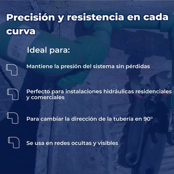 Codo Tuboplus 90 x 1¼ pulg Rotoplas para Instalación Hidráulica