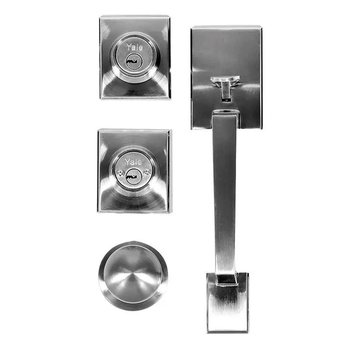 Cerradura Entrada Gatillo Yale Nápoles Niquel Satinado Ll/Ll