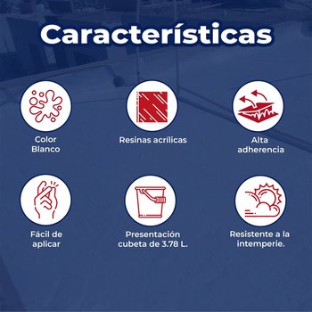 Cemento Acrílico Unimper Uniblock Blanco 3.8 L