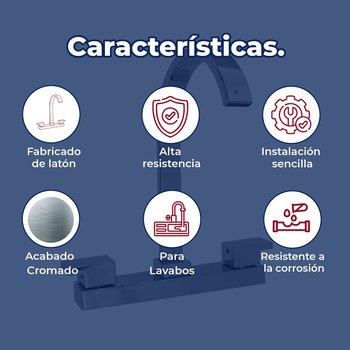 Llave Mezcladora al Piso Para Fregadero 8" Con Cubierta Rugo 8MF