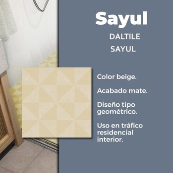 Piso Sayul Beige Daltile 37x37 cm