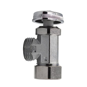 Llave Angular Cromada 013 x 013 mm ½ x ½ Rugo