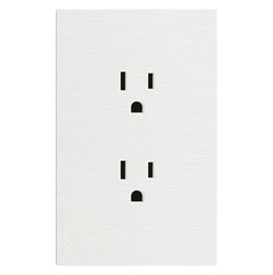 Placa Contacto Doble Lucek Flat Blanco